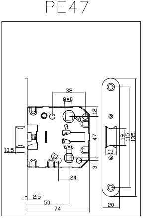 PE47 Låsekropp